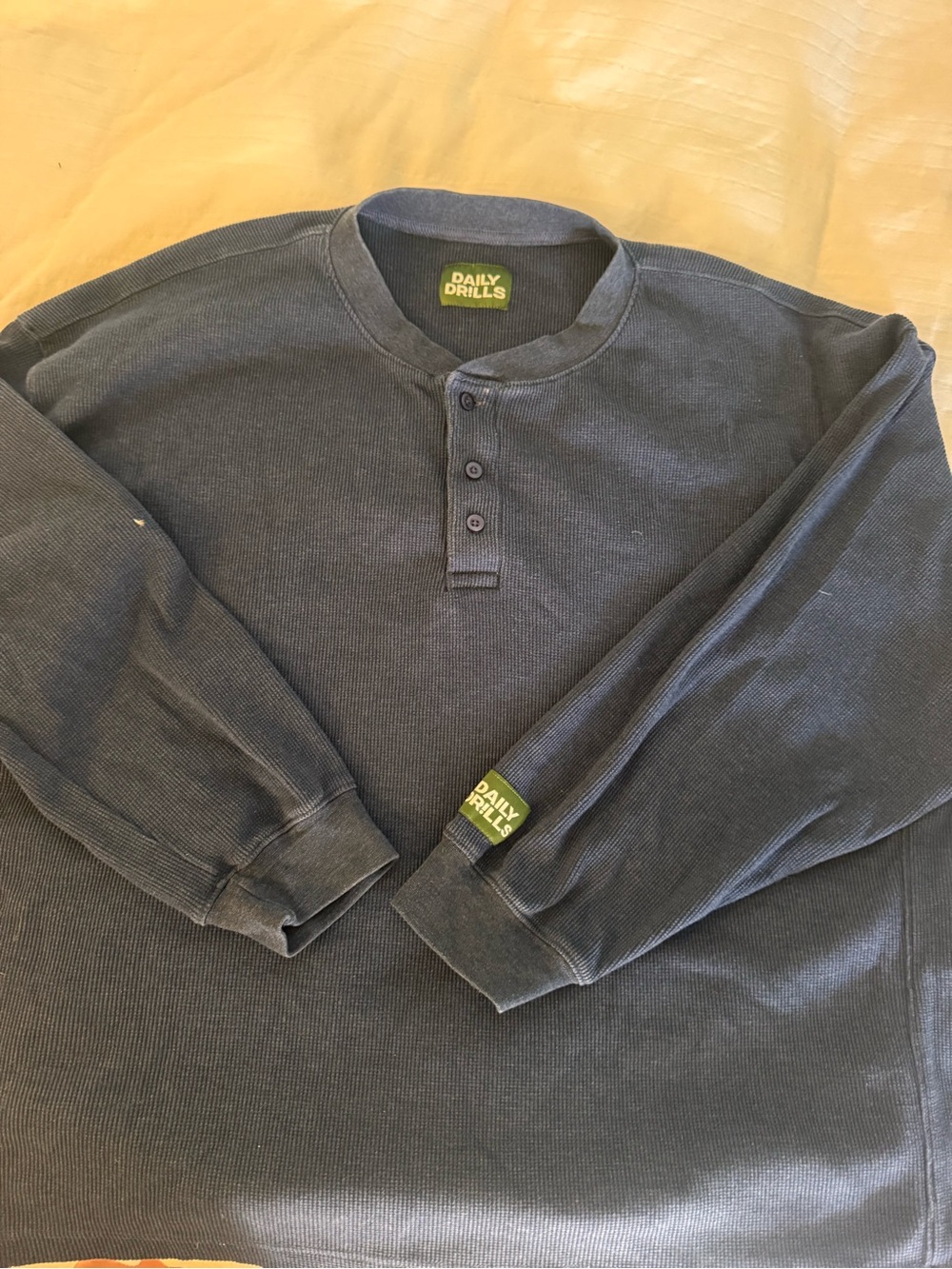 Daily Drills Thermal Navy Henley Long-Sleeves Shirt